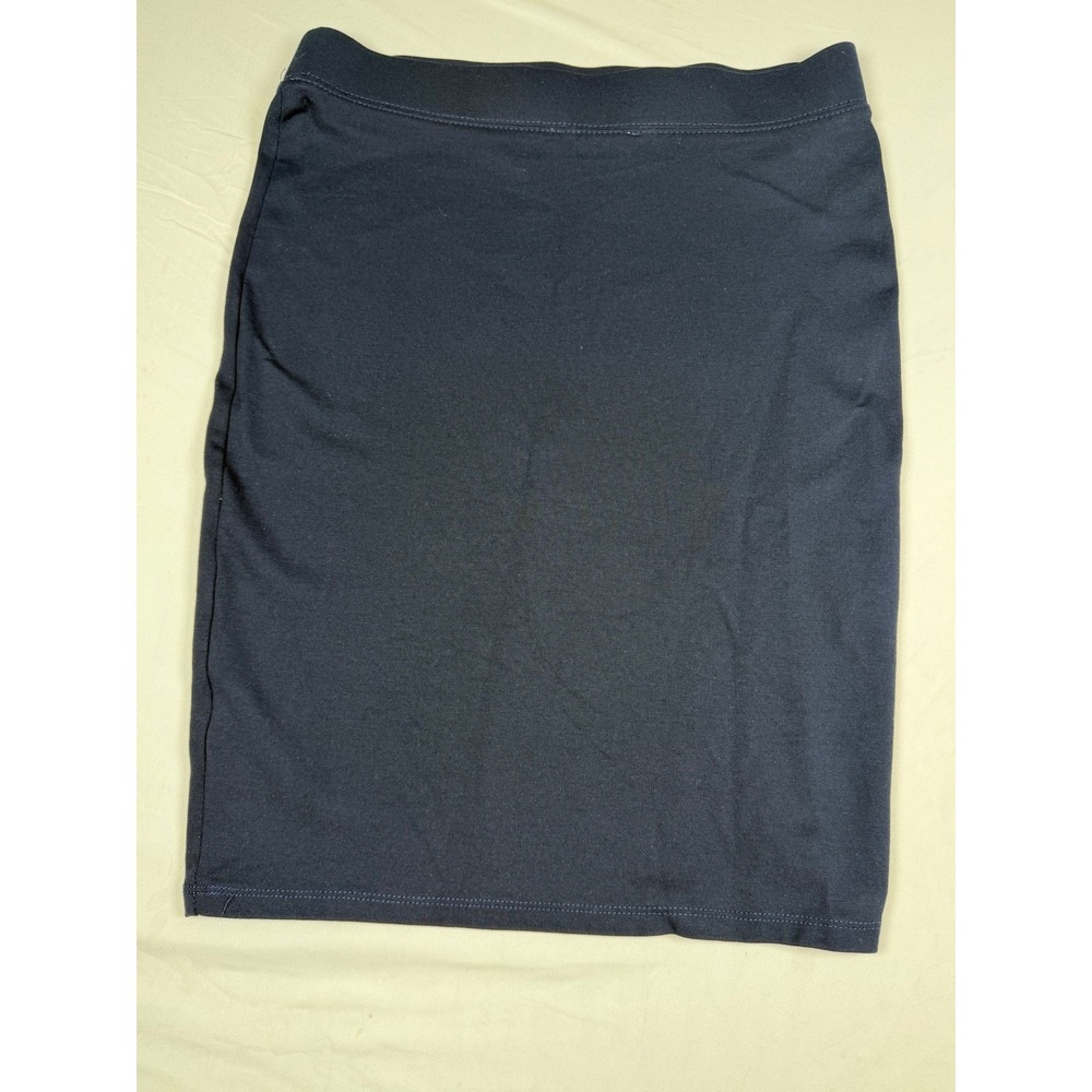 Iris‎ Womens Navy Blue Stretch Ponte Knit Pencil Skirt Size Large IS1260